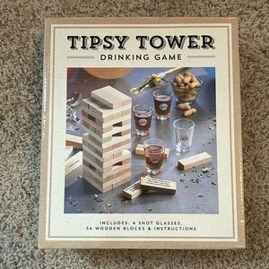 Tipsy tower drinking game
